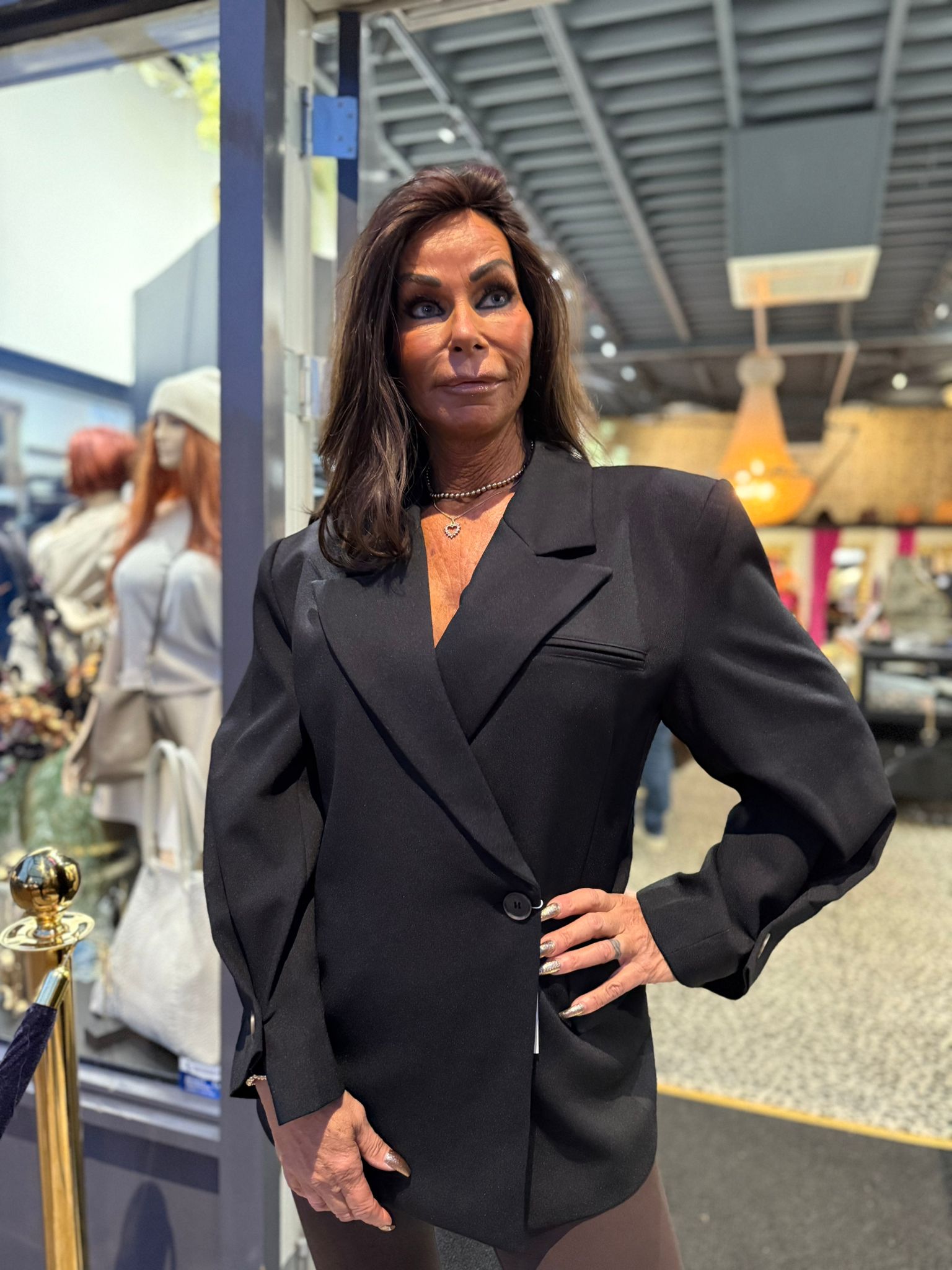 Oversized colbert "Jus de pom twist" Zwart