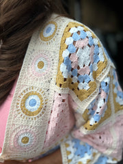 Gehaakt vest "Lilly" Roze