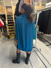 Blouse jurk "Novalee" petrol
