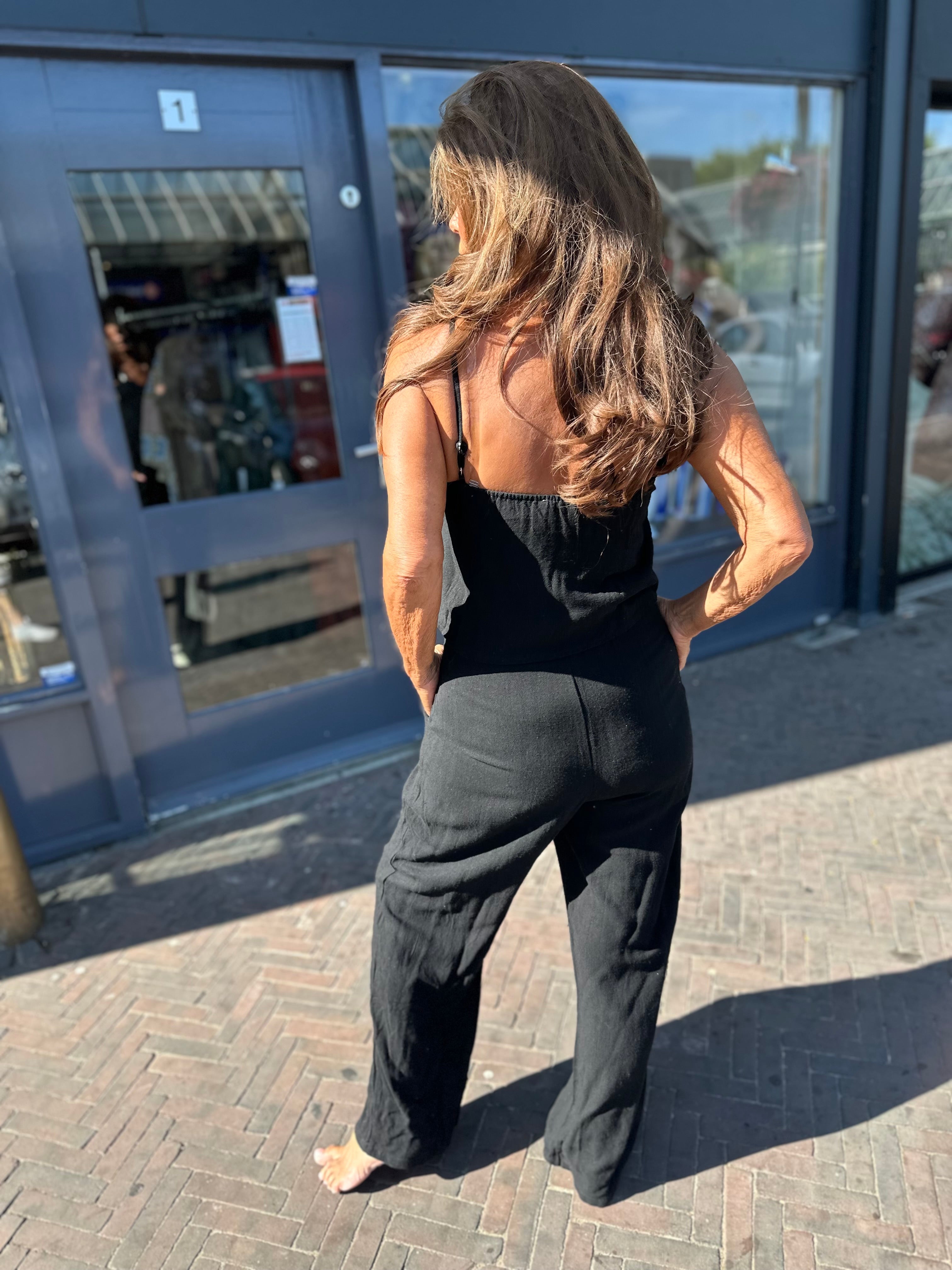 Jumpsuit "Bow" zwart