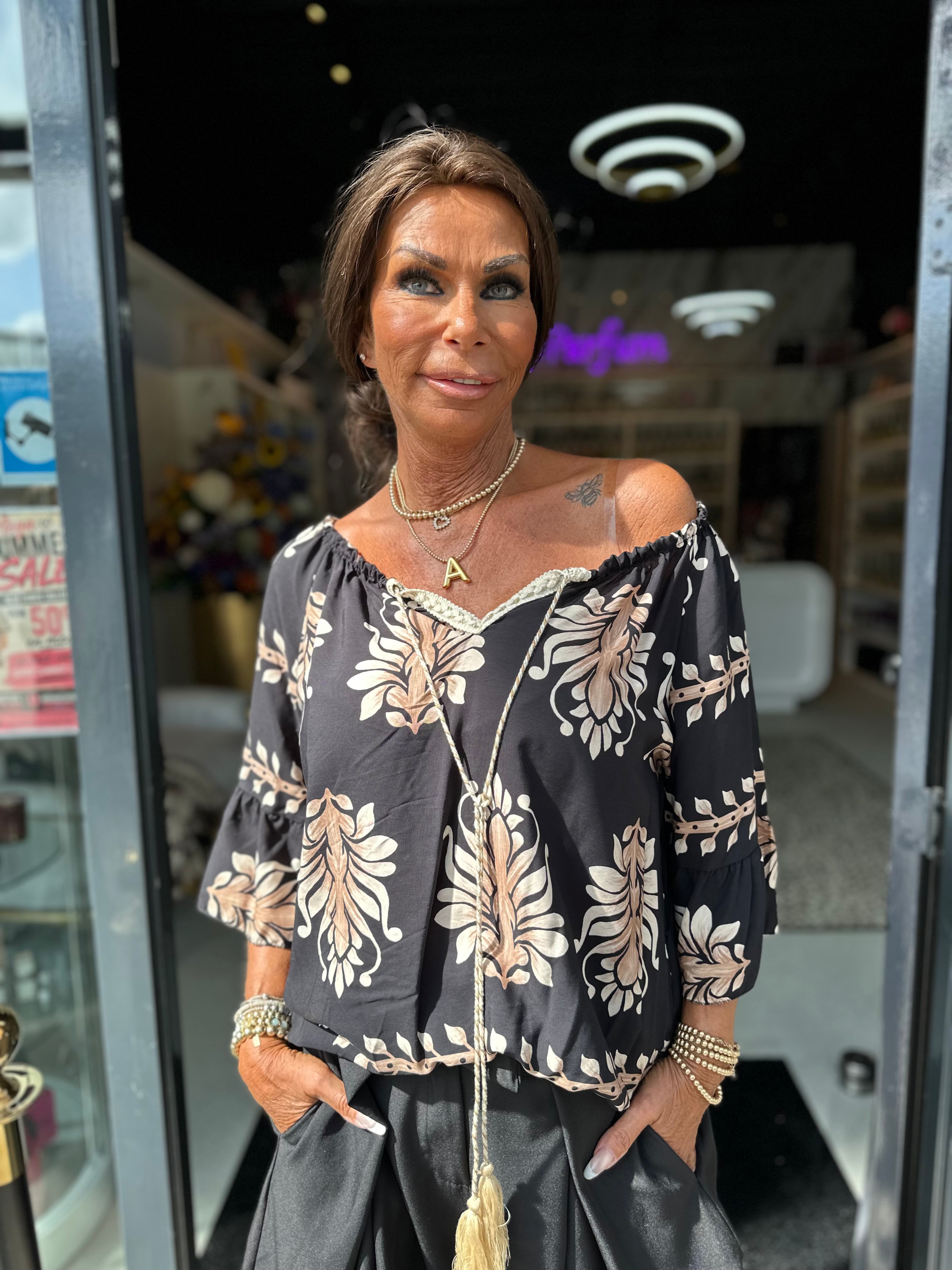 Blouse "Lover" Zwart