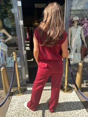 2 delig set "Sem" bordeauxrood
