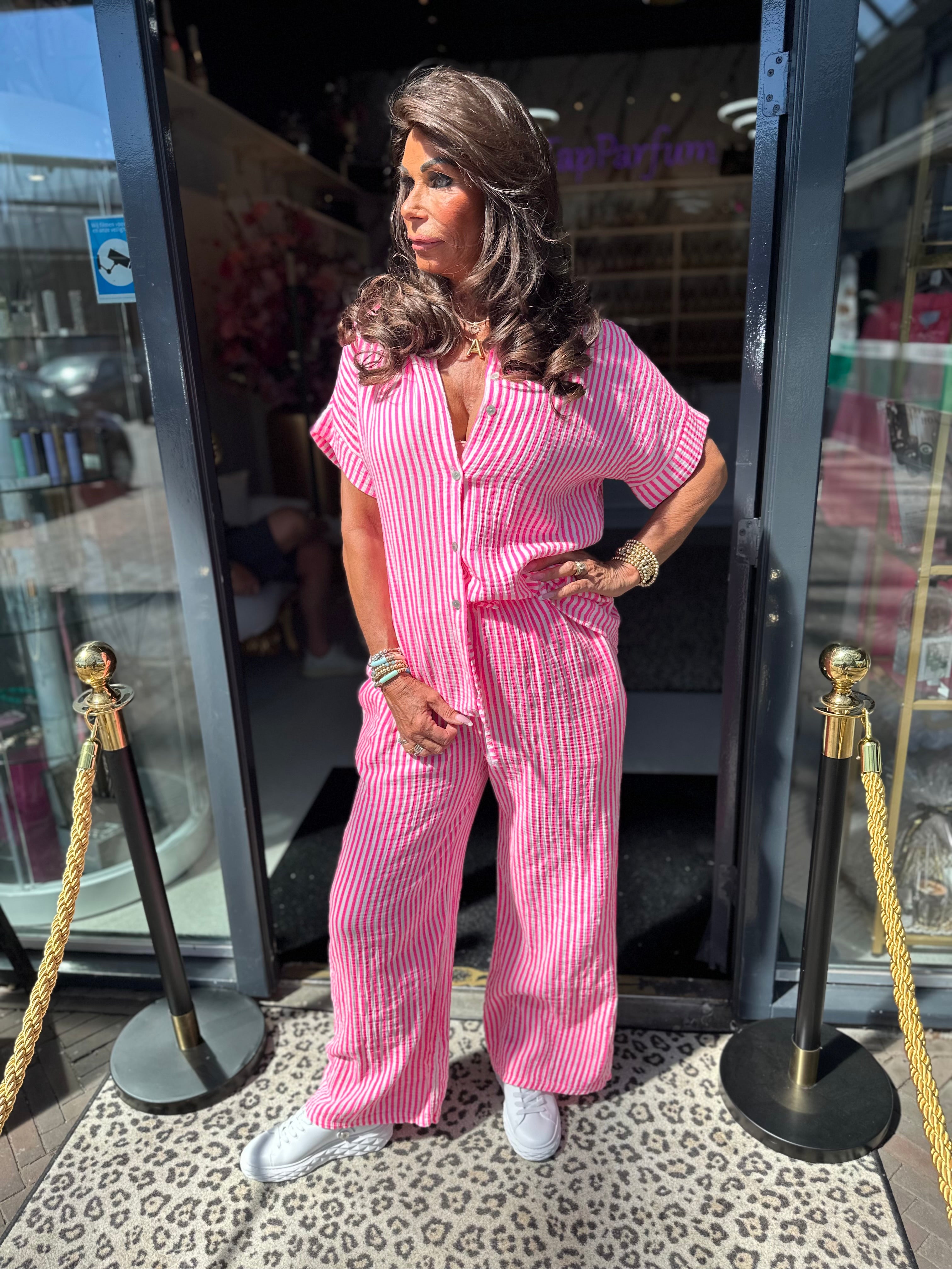 2 delig set "Hydrofiel" Neon roze