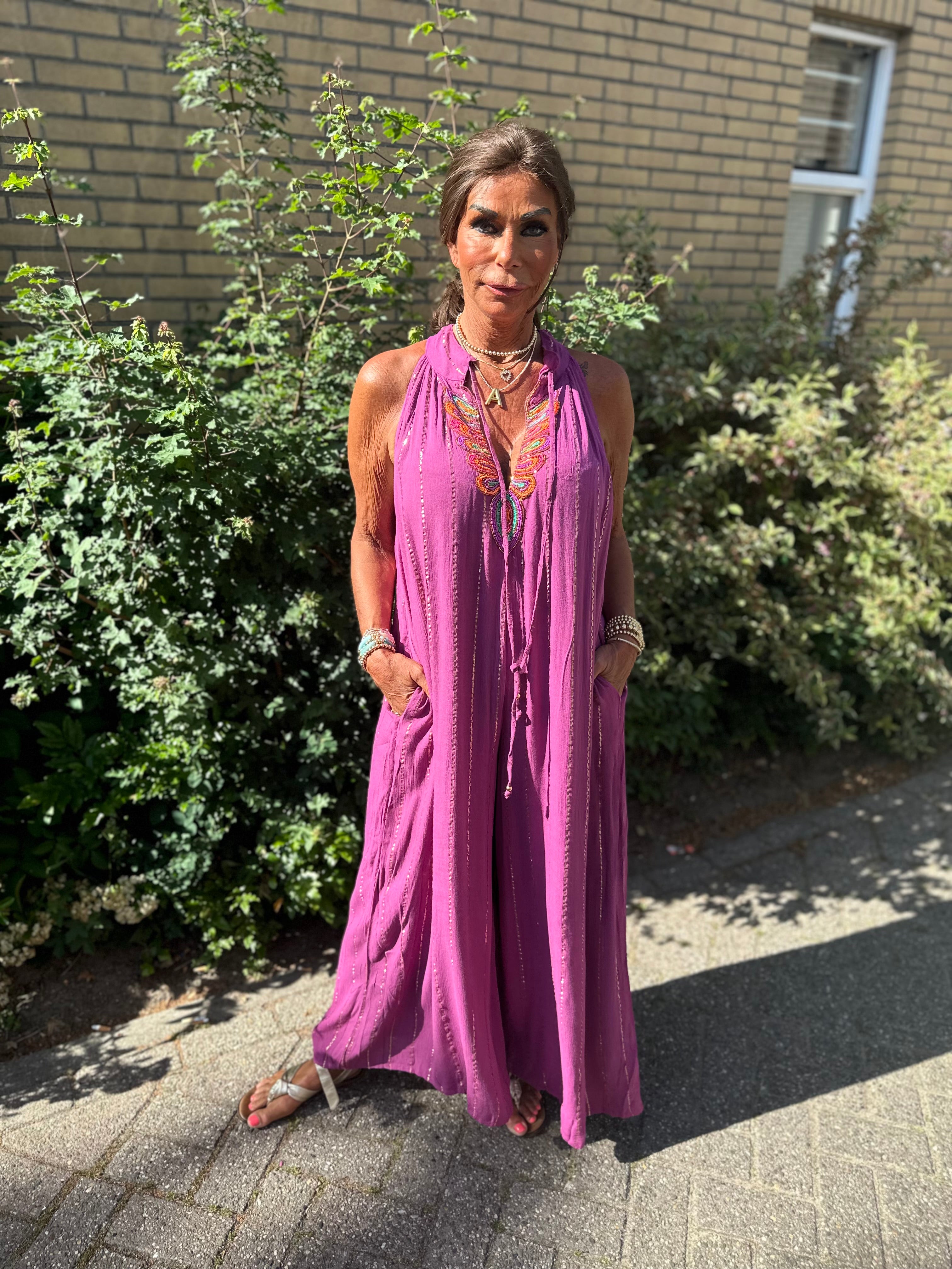 Jumpsuit Gold&Silver Castello Lilac