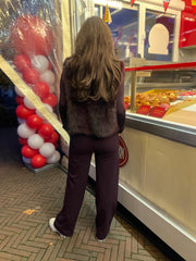 Gilet "Almost winter" donker aubergine