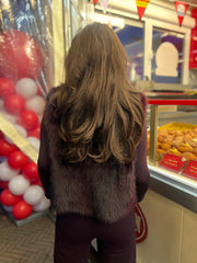 Gilet "Almost winter" donker aubergine