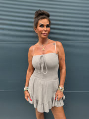 Playsuit kort "hydrofiel" Taupe