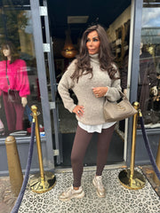 Trui "Teddycol" Taupe