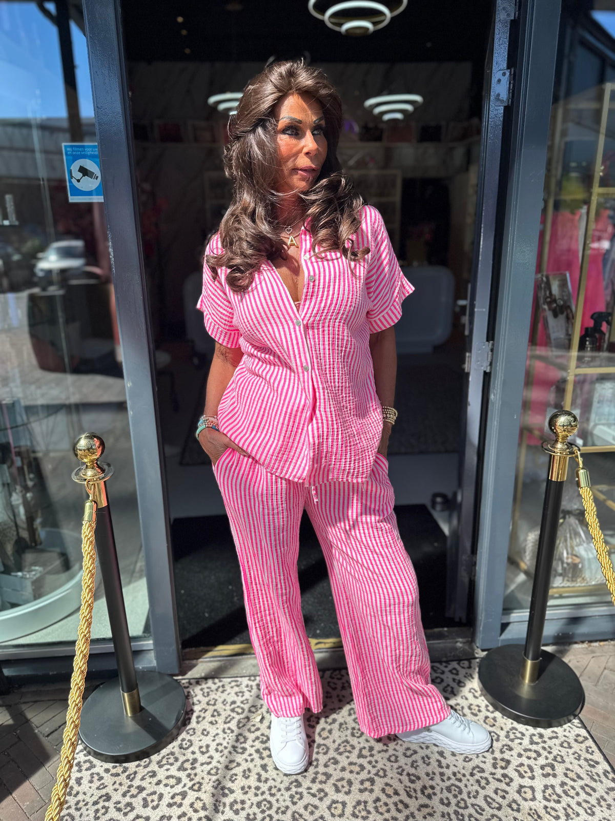 2 delig set "Hydrofiel" Neon roze