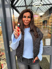 Ruffle top "Soft" Blauw