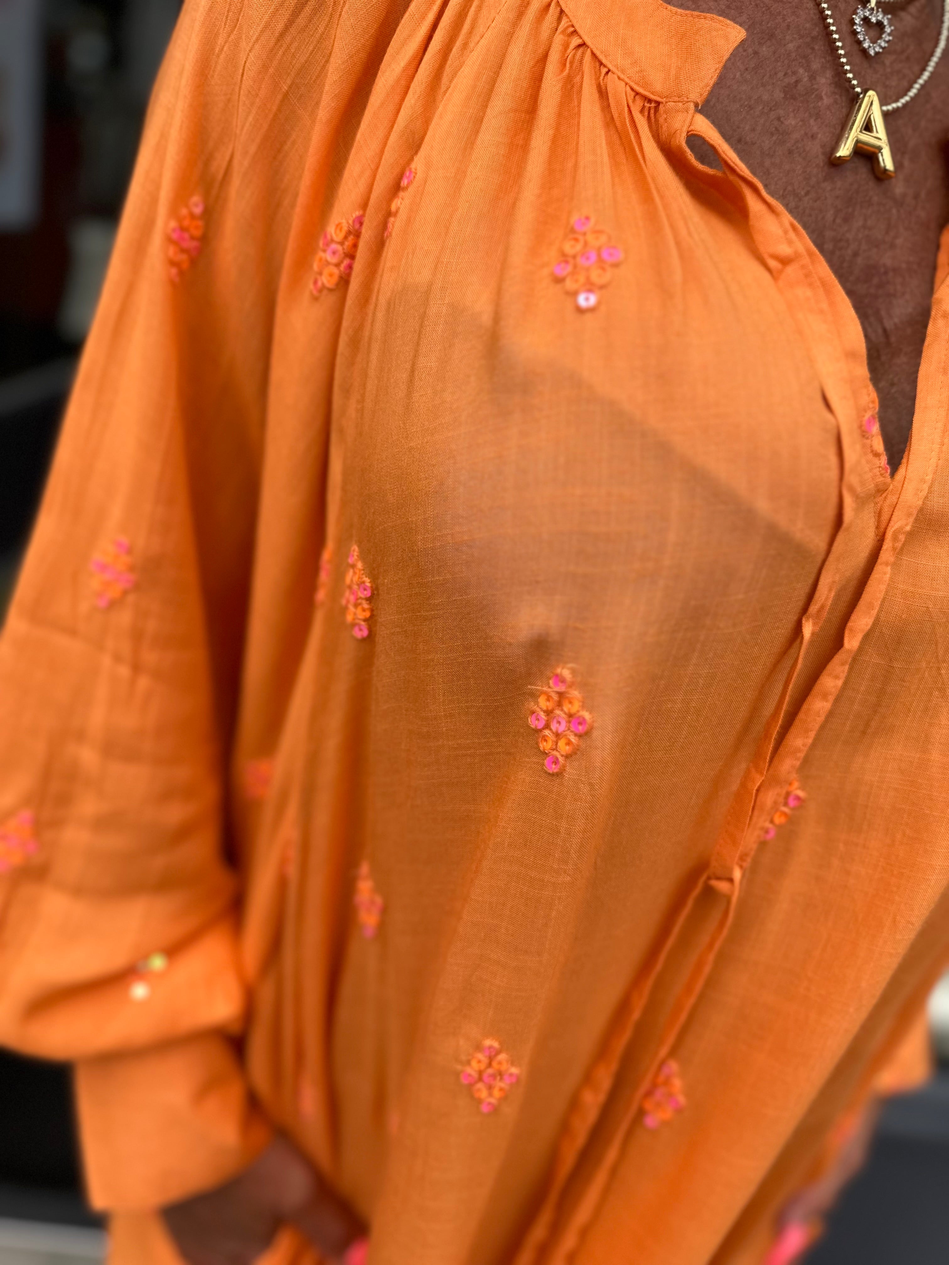 Tuniek Gold&Silver oranje