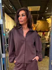 Comfy blouse “Donkerbruin”