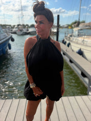 Playsuit kort "halter" zwart