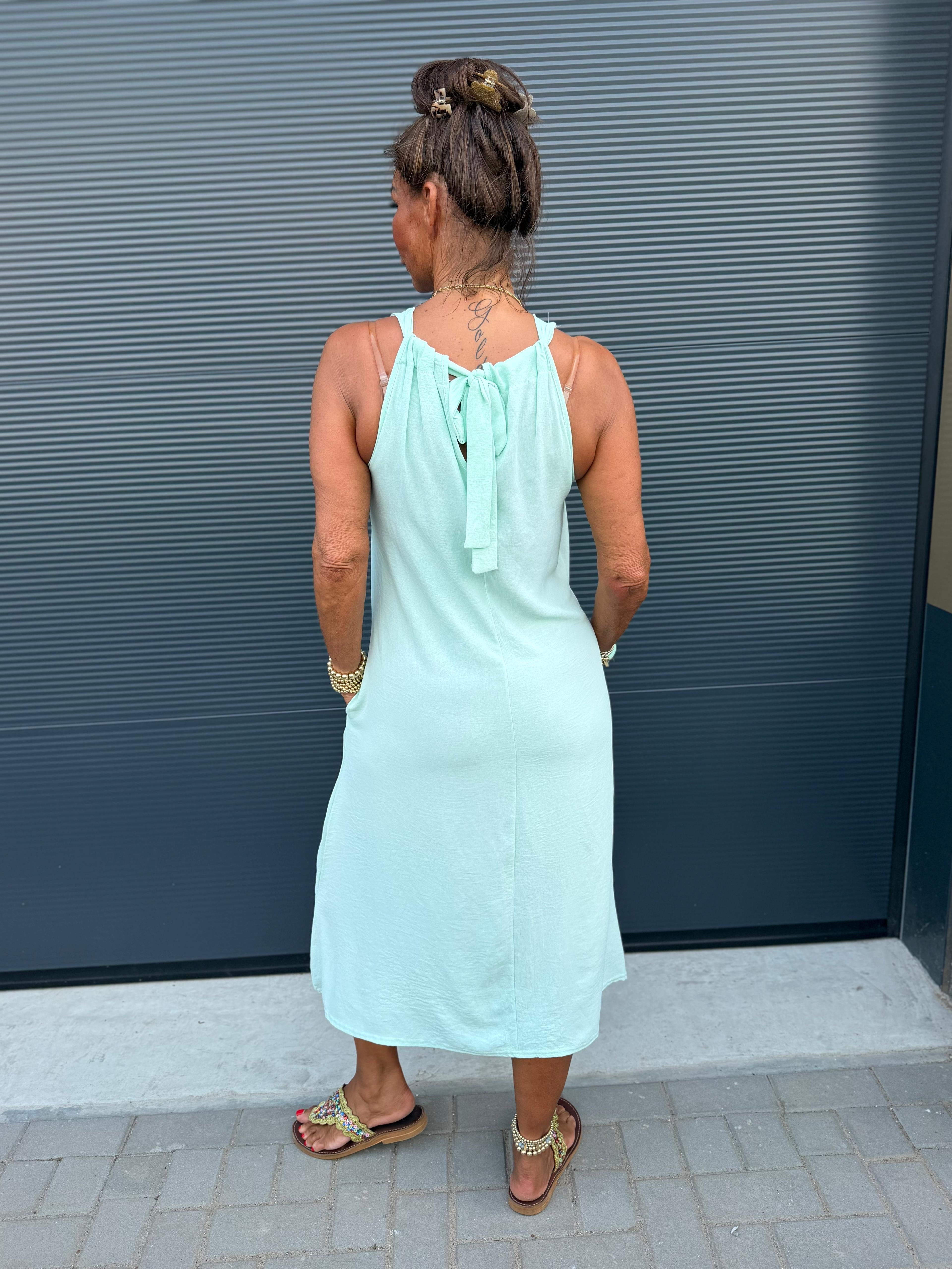 Lange jurk "Catarina" mintgroen