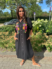 Viscose Jurk "Mila" Zwart