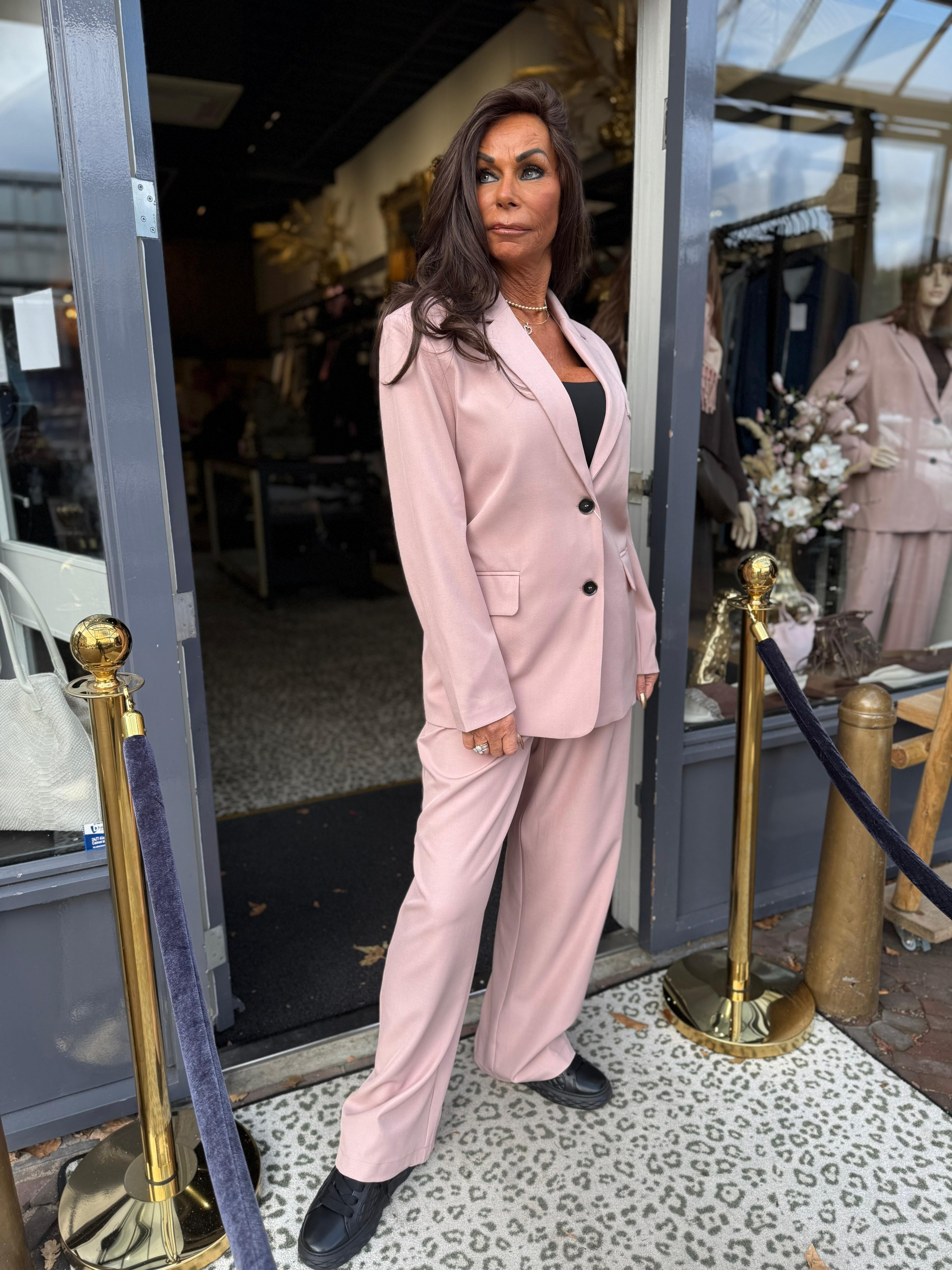 Oversized colbert "Jus de pom” basic Oud roze.