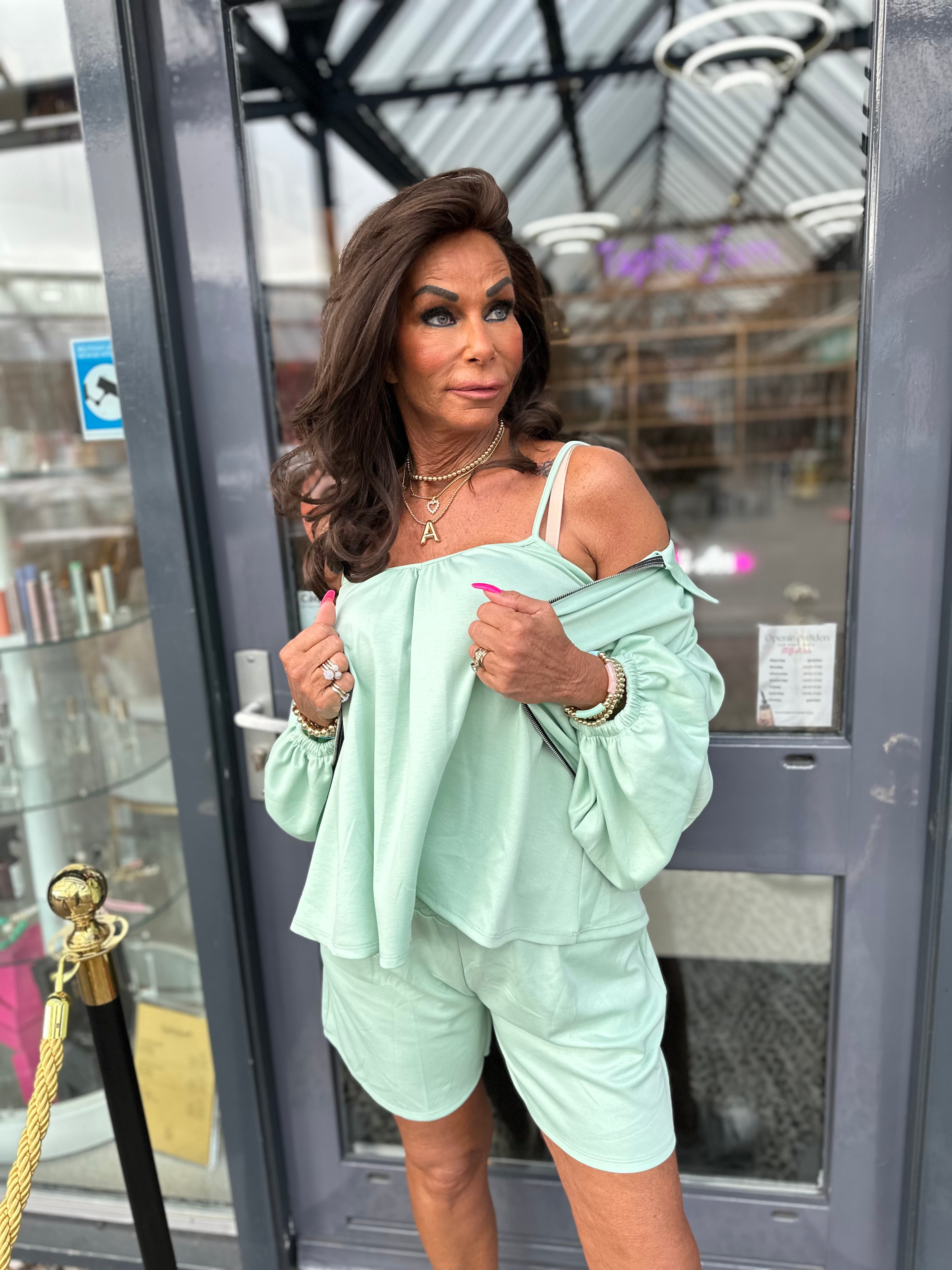 3 delig set "Made my day" Mintgroen