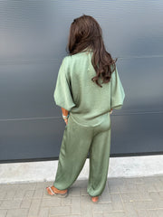 2 delig set "Alladin" jadegroen