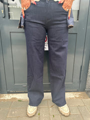 Jeans wide leg donkerblauw