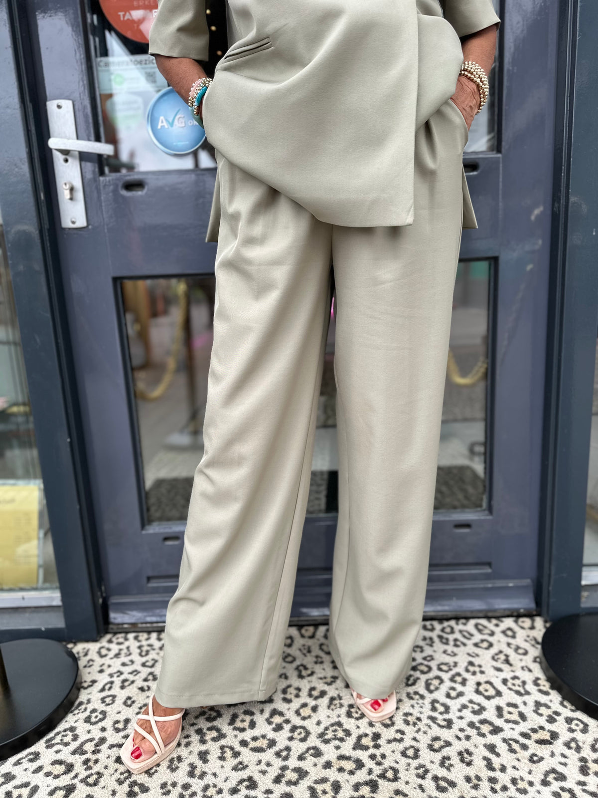 Pantalon "Jus de pom" Olijfgroen
