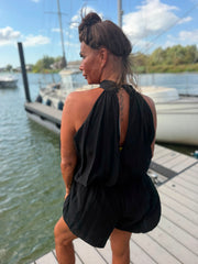 Playsuit kort "halter" zwart