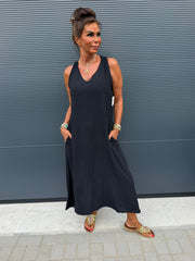Lange jurk "Catarina" zwart