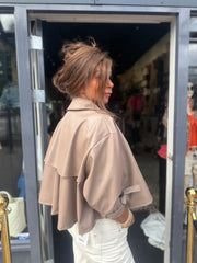 Vegan Leather Jasje "Rizzo" Taupe
