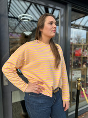 Top gestreept Geel/Roze