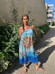 Jurk "Live is good” Blauw