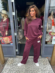Life isn't perfect set lange mouw "Bordeaux"