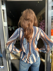 Blouse "Rina" donkerblauw