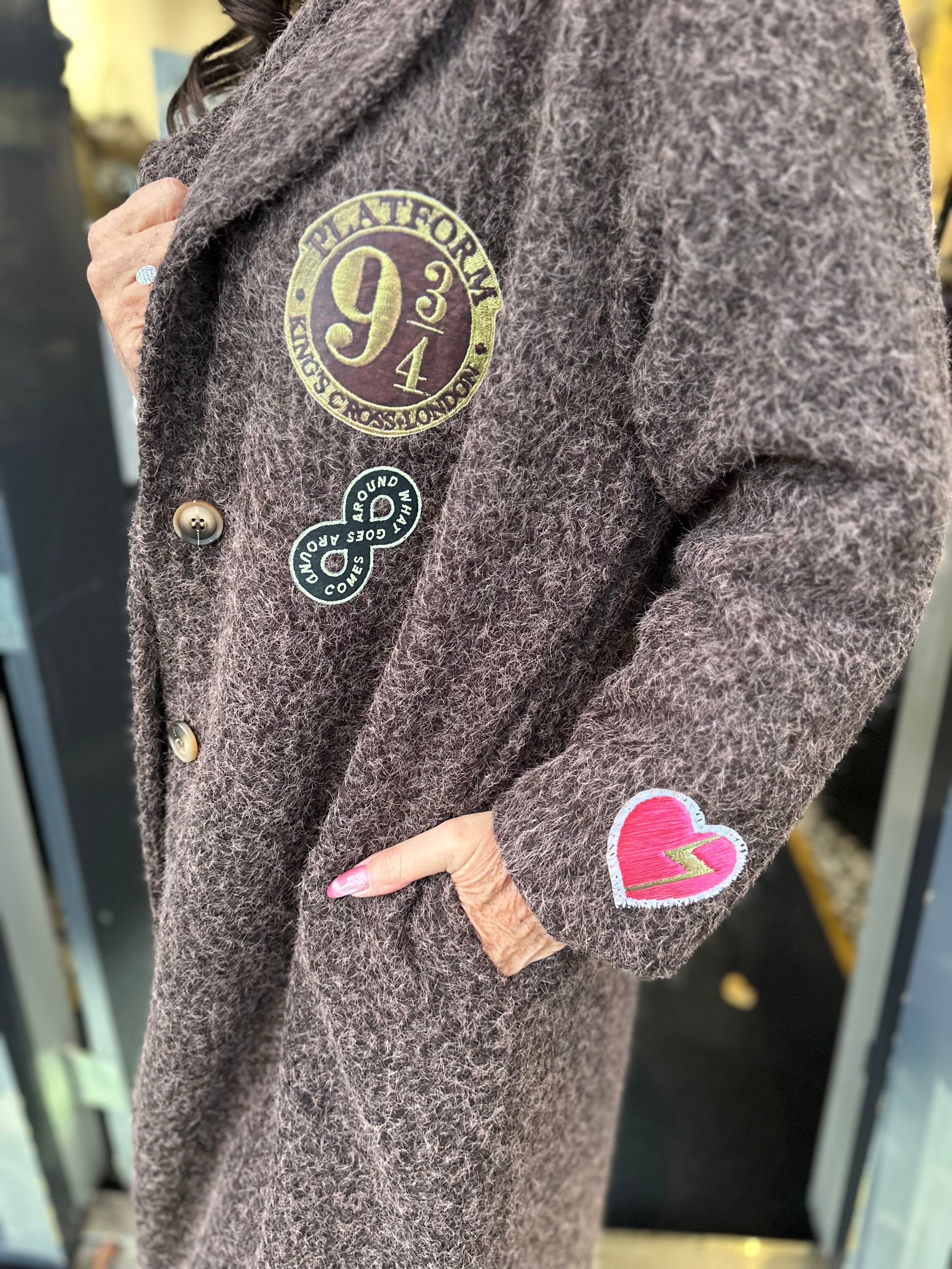 Jas met sjaal “Howdy” bruin