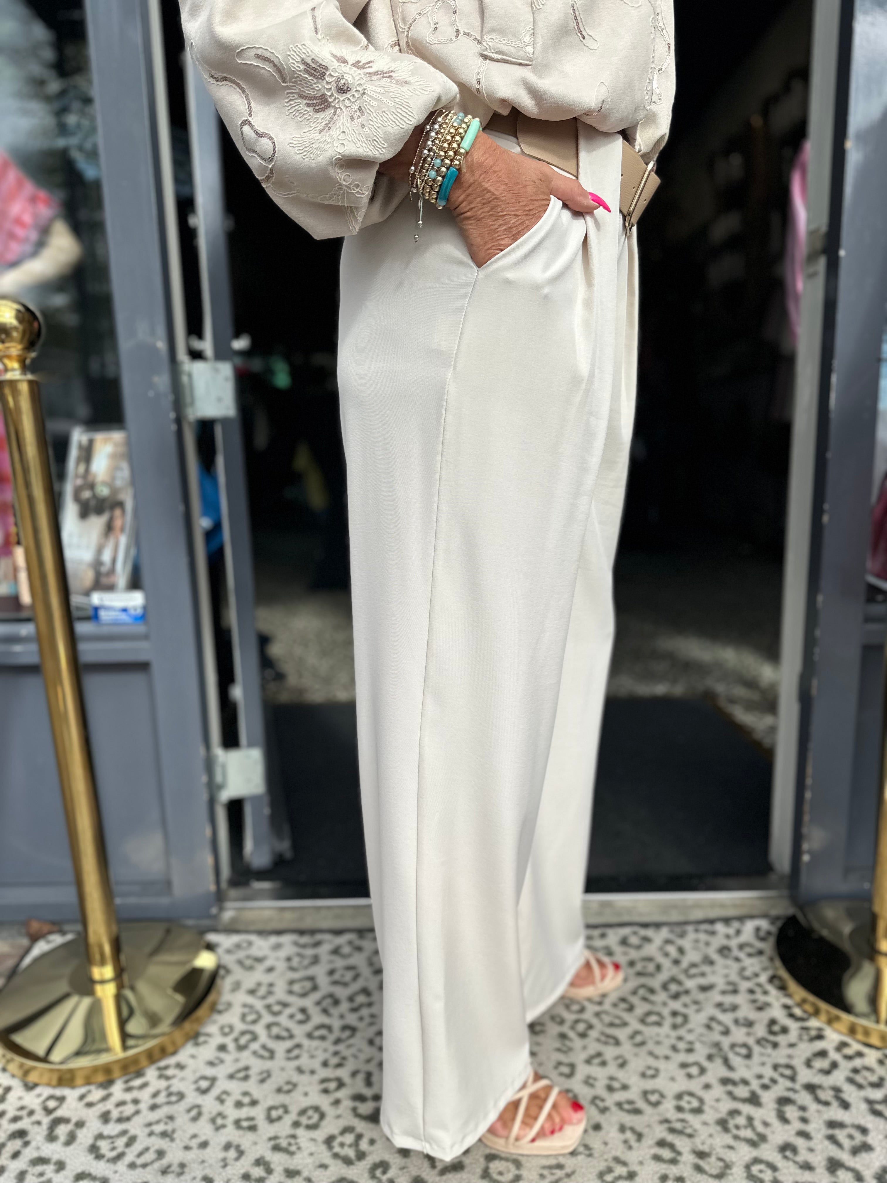 Pantalon "made by ann" beige 70 cm