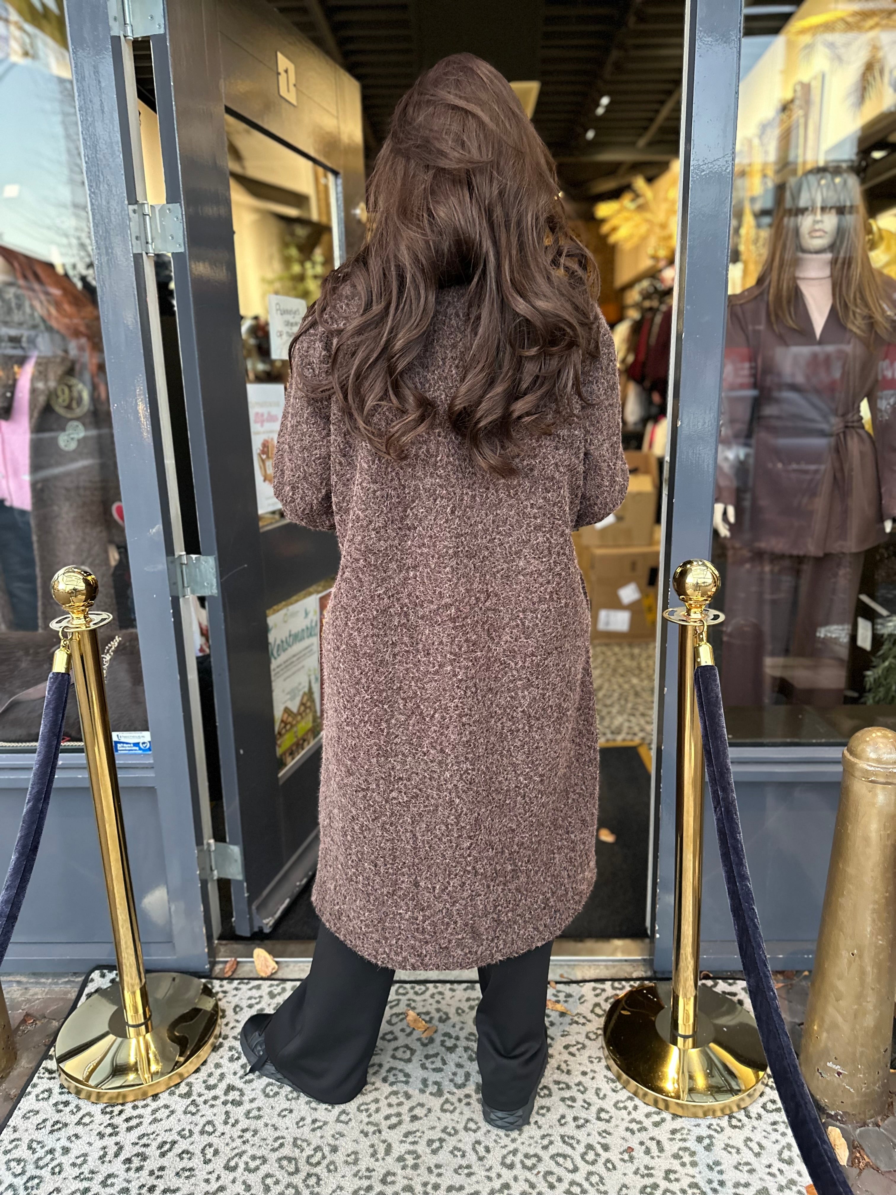 Jas met sjaal “Howdy” bruin