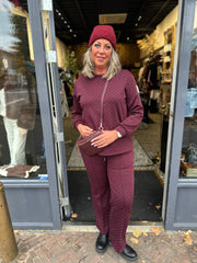 Life isn't perfect set lange mouw "Glamour" Bordeaux