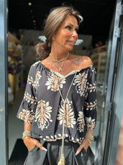 Blouse "Lover" Zwart