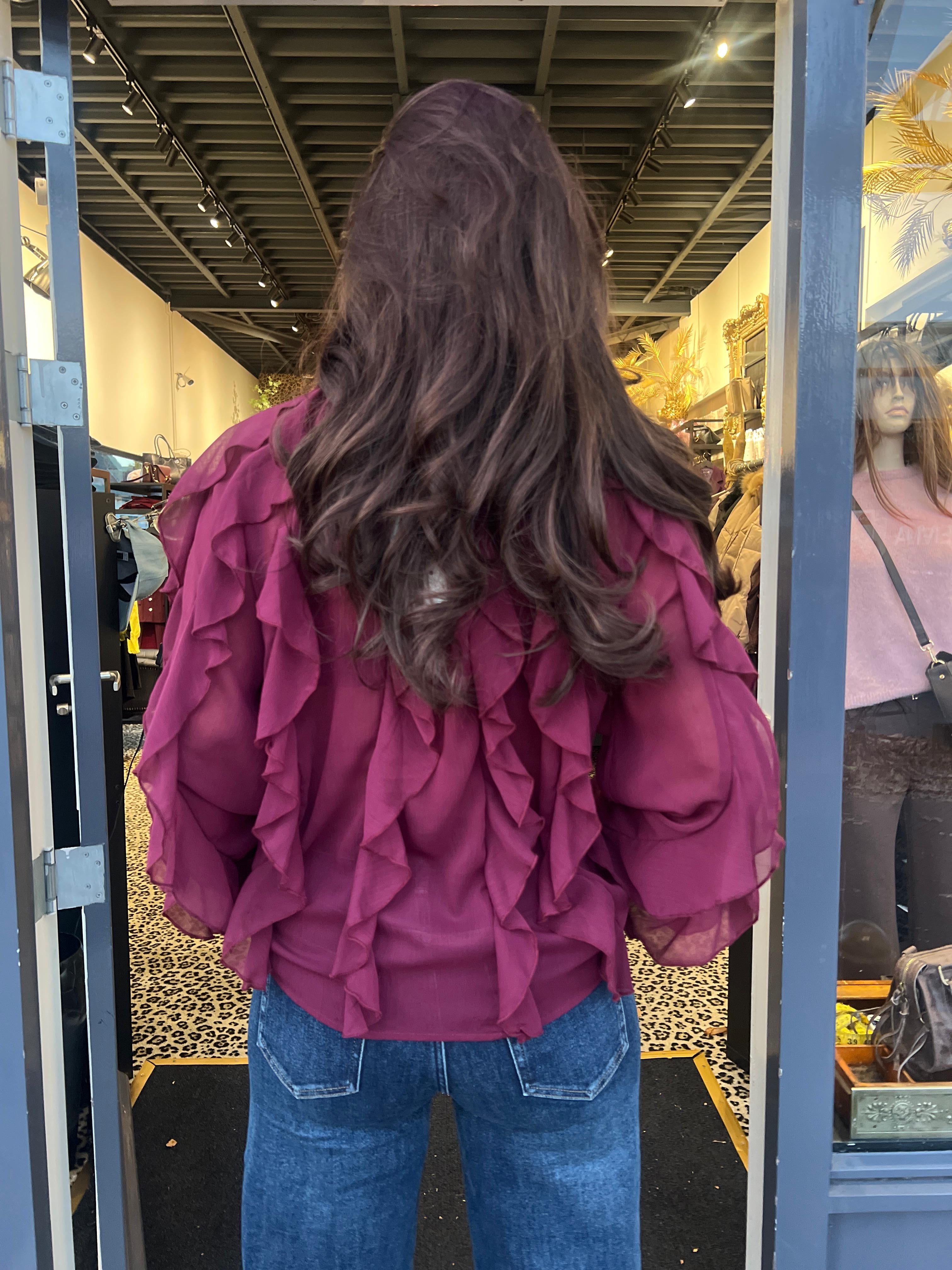 Blouse "Lina" Bordeaux