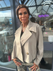 korte trenchcoat "Saar" Beige