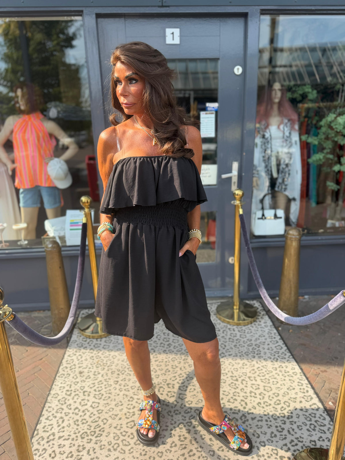 Korte jumpsuit "la vida" Zwart