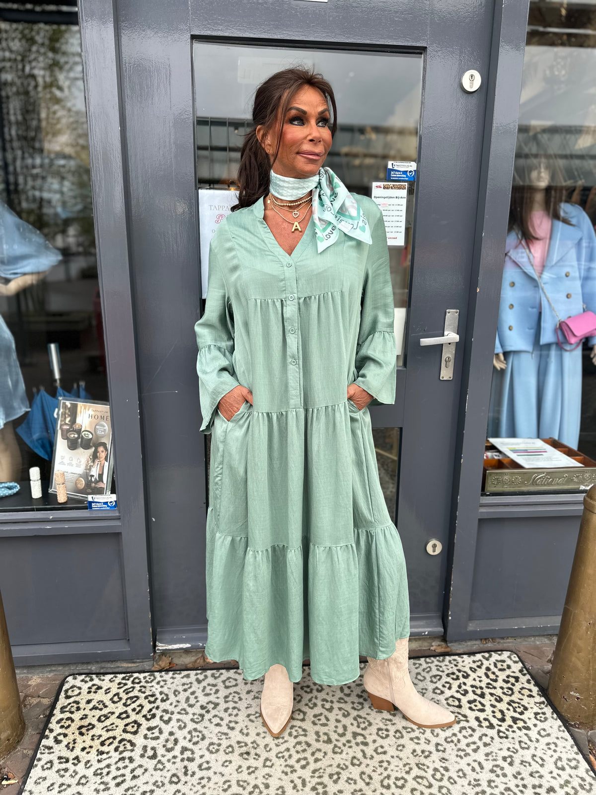 Lange jurk Green