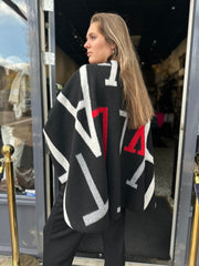 Poncho "Poca" Zwart/rood