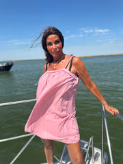 Korte jurk Fluffy licht roze
