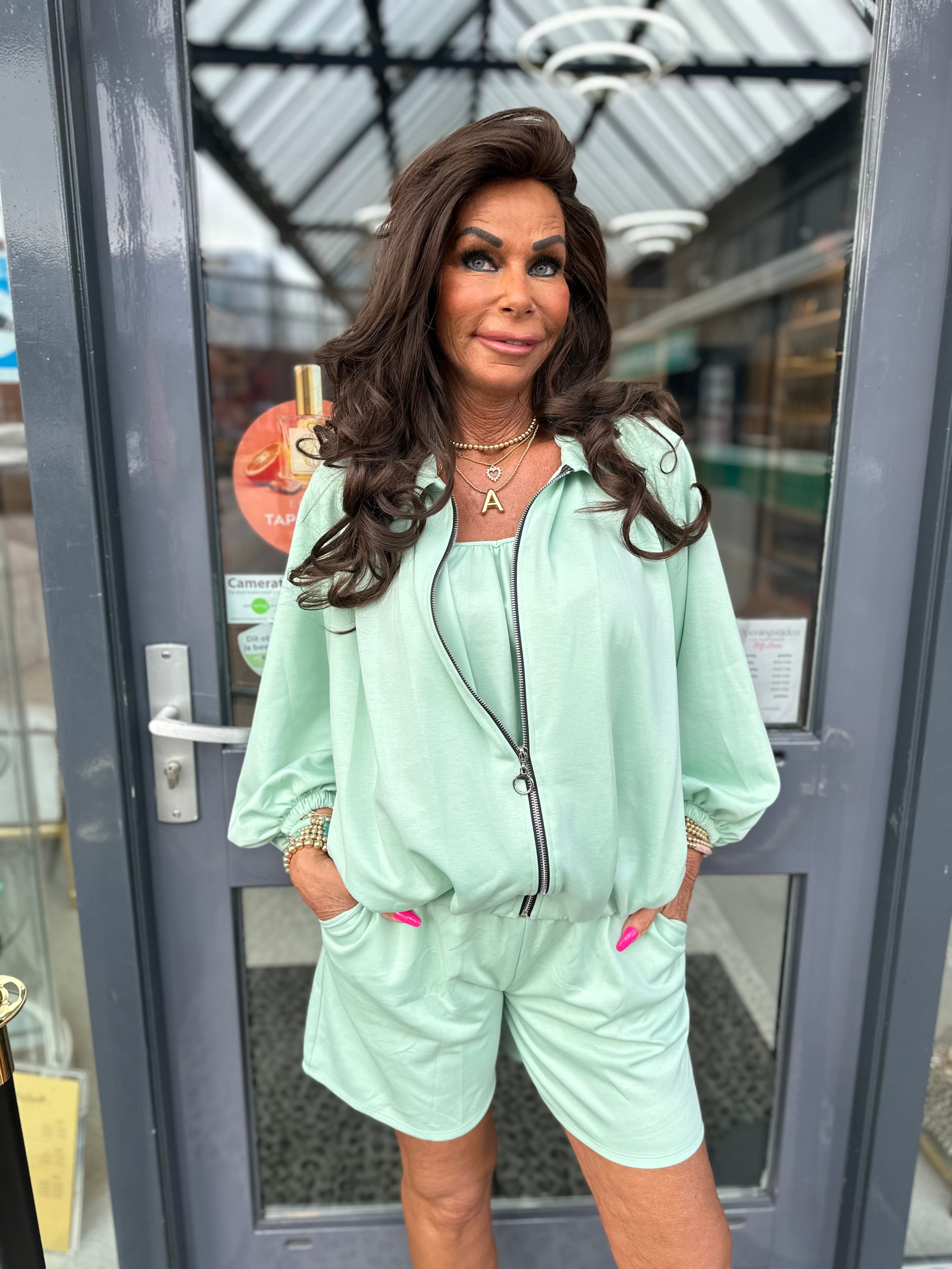 3 delig set "Made my day" Mintgroen