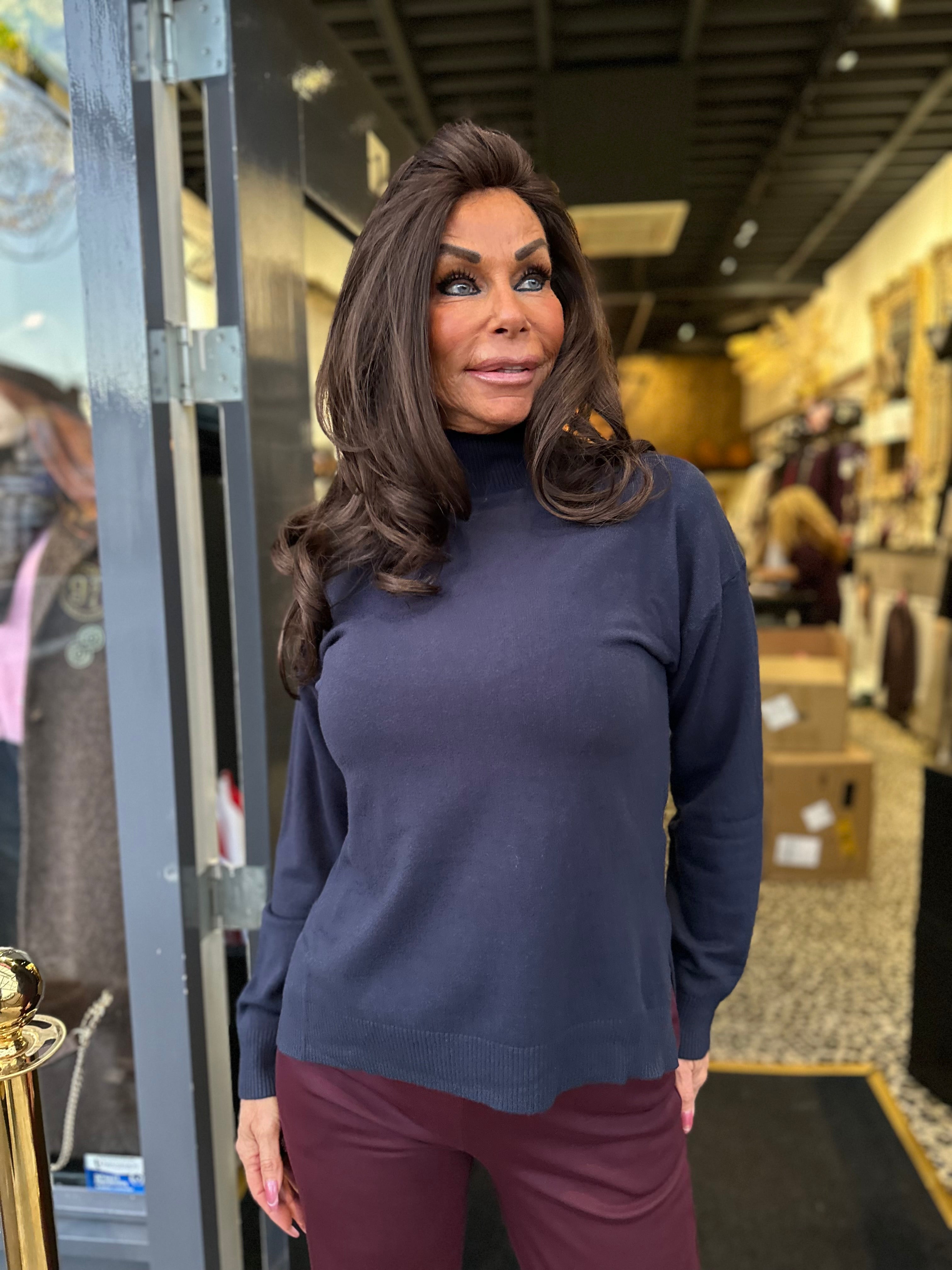 Turtle top "Java" Navy