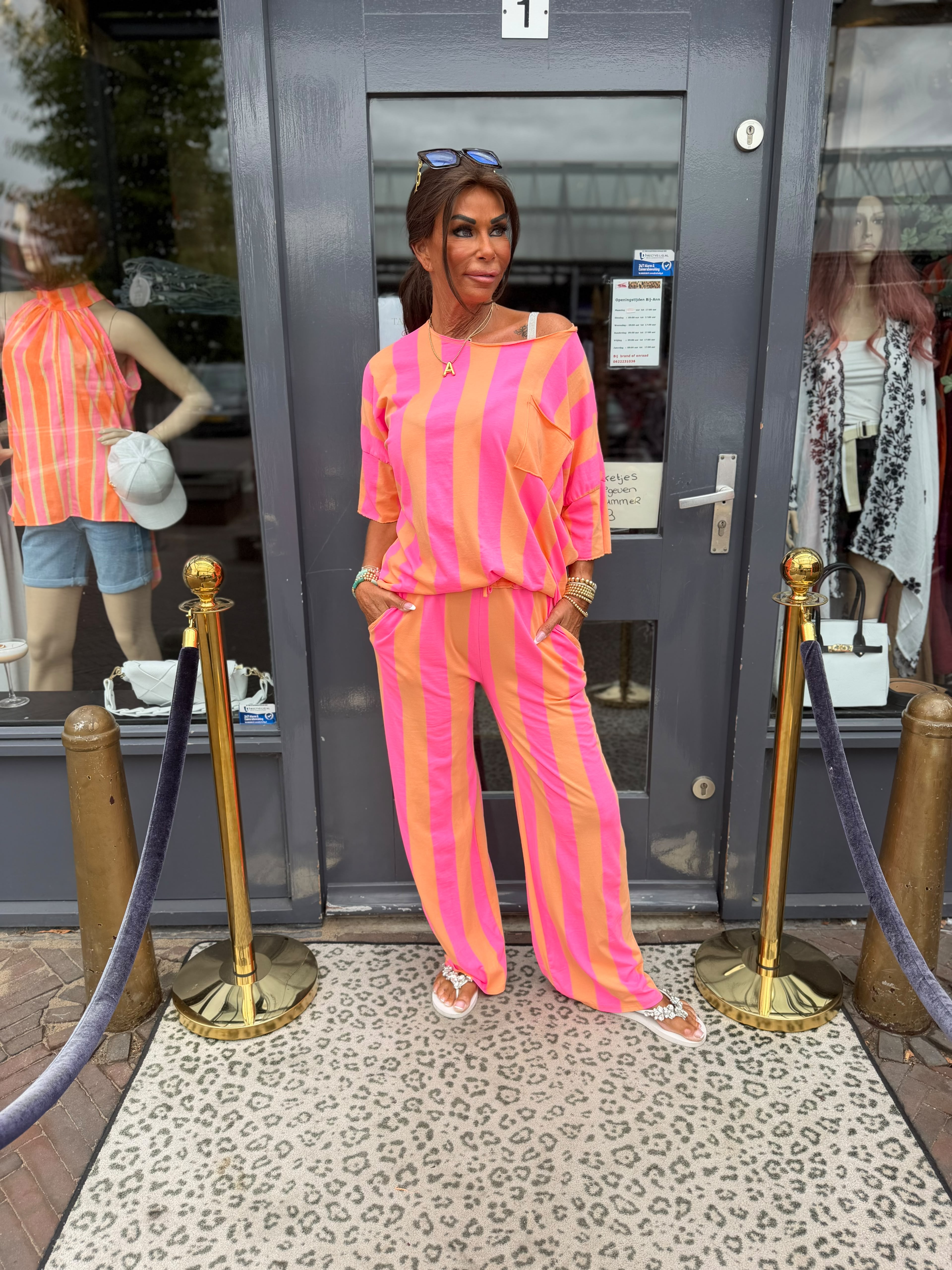 2 delig set "Soleil" Roze/Oranje