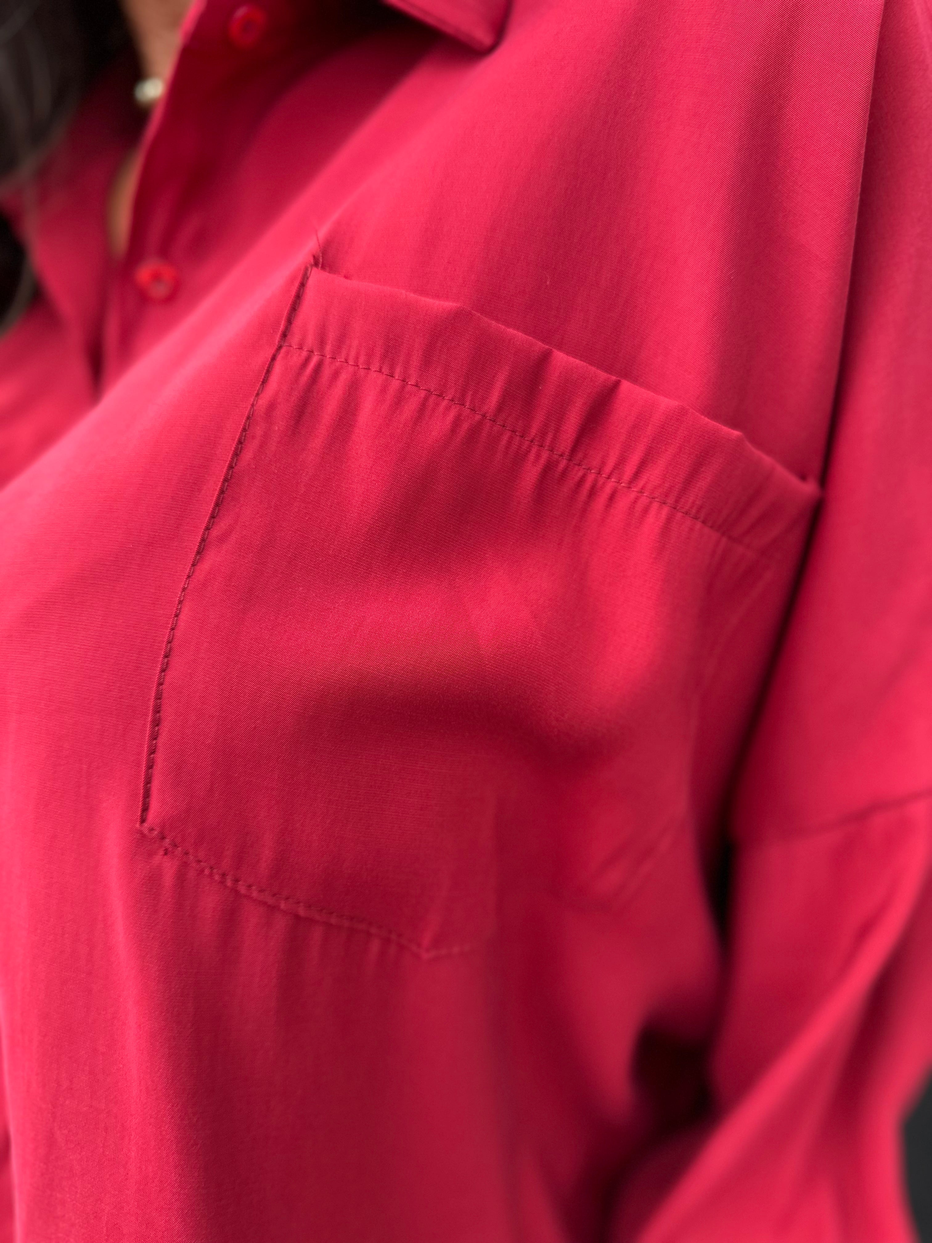 Blouse "Joulie" wijnrood