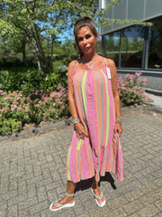Hydrofiele jurk "Aztek print" taupe