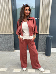 2 delig joggingpak "Dayen" brique
