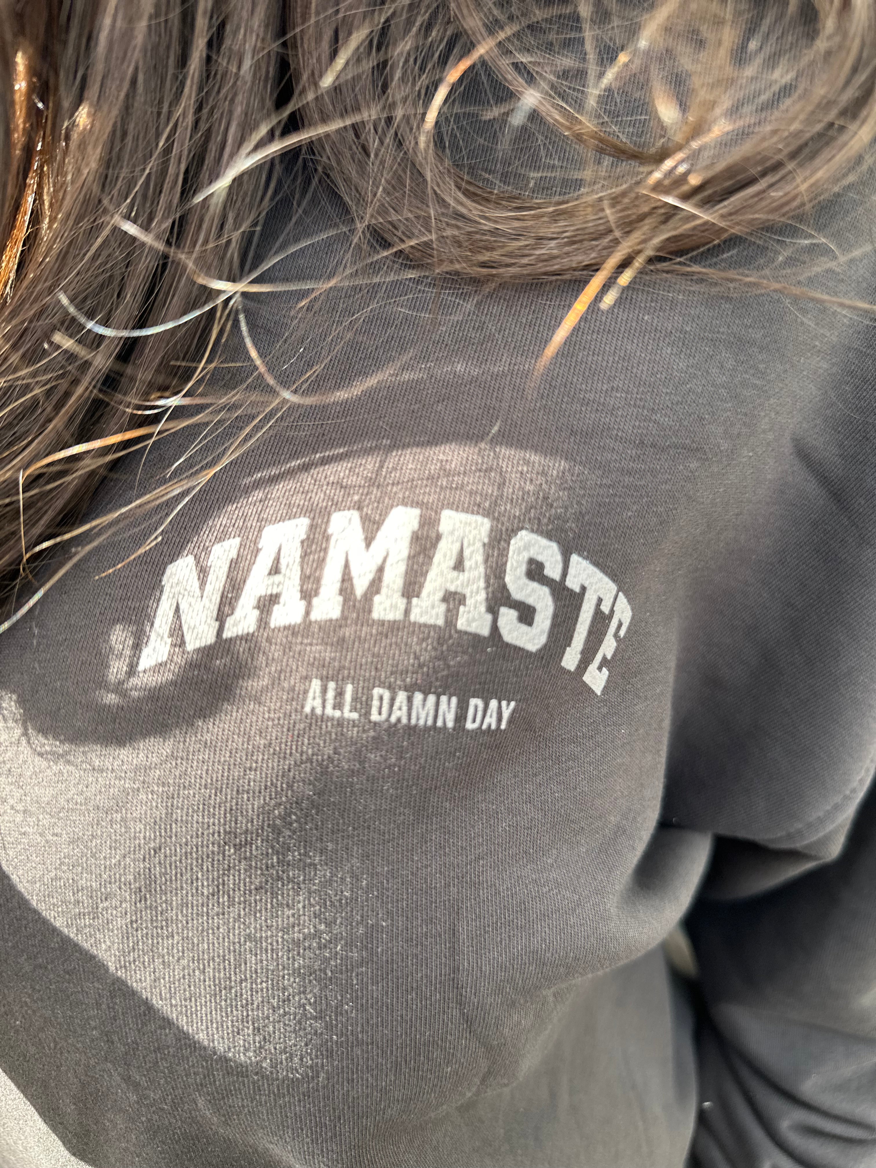Sweater "Namasté" donkerbruin