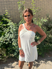 Badstof dress  Jane” Wit